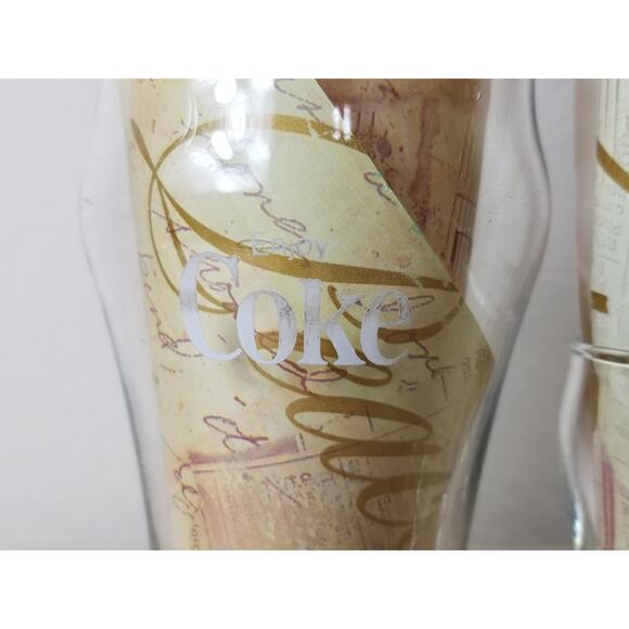 Coca Cola Coke Mini & Medium 80's Clear Glass Bell Shaped White Logo 6" 4" x3 - Picture 9 of 12